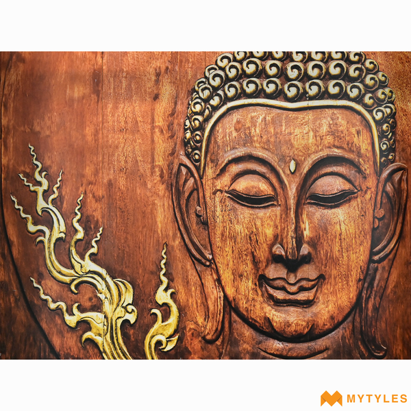 Customized Buddha Poster Wall Tile (3x4 Feet, Matt, 4Pcs)